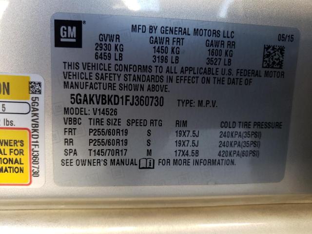 Photo 12 VIN: 5GAKVBKD1FJ360730 - BUICK ENCLAVE 