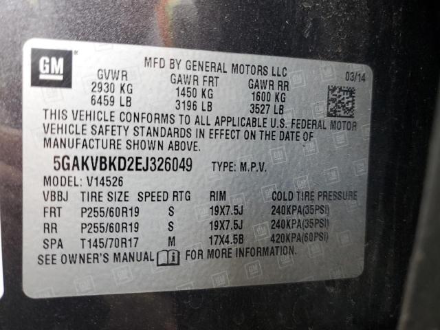 Photo 12 VIN: 5GAKVBKD2EJ326049 - BUICK ENCLAVE 