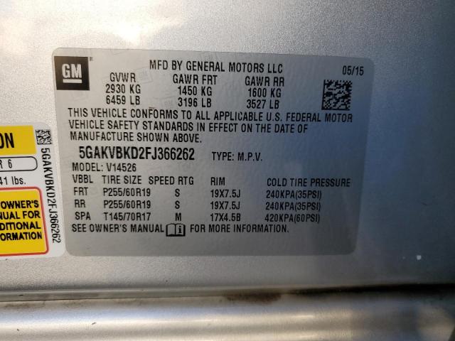 Photo 13 VIN: 5GAKVBKD2FJ366262 - BUICK ENCLAVE 