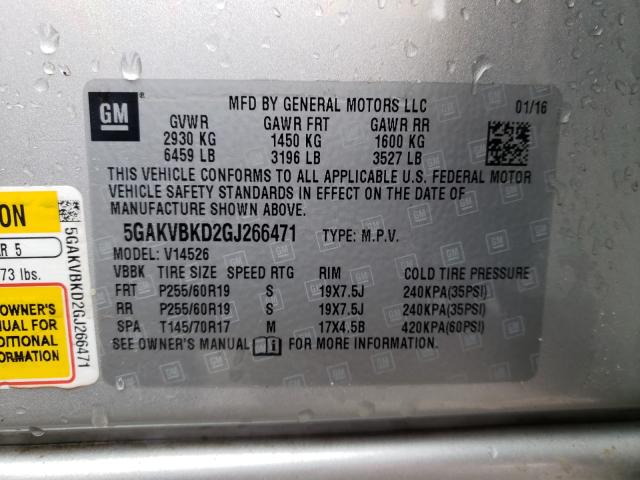 Photo 9 VIN: 5GAKVBKD2GJ266471 - BUICK ENCLAVE 