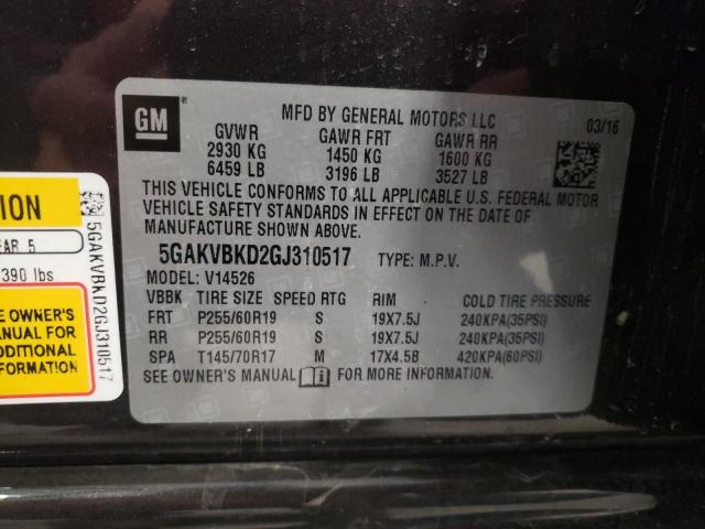 Photo 9 VIN: 5GAKVBKD2GJ310517 - BUICK ENCLAVE 