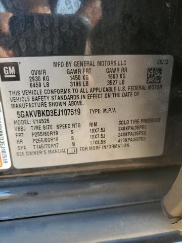 Photo 12 VIN: 5GAKVBKD3EJ107519 - BUICK ENCLAVE 