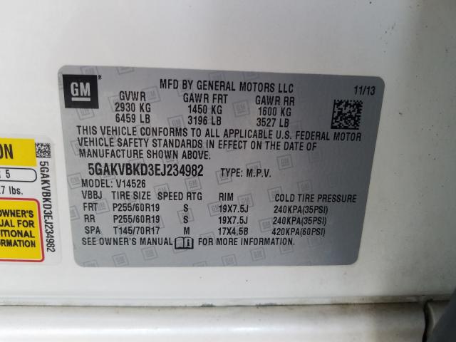 Photo 9 VIN: 5GAKVBKD3EJ234982 - BUICK ENCLAVE 