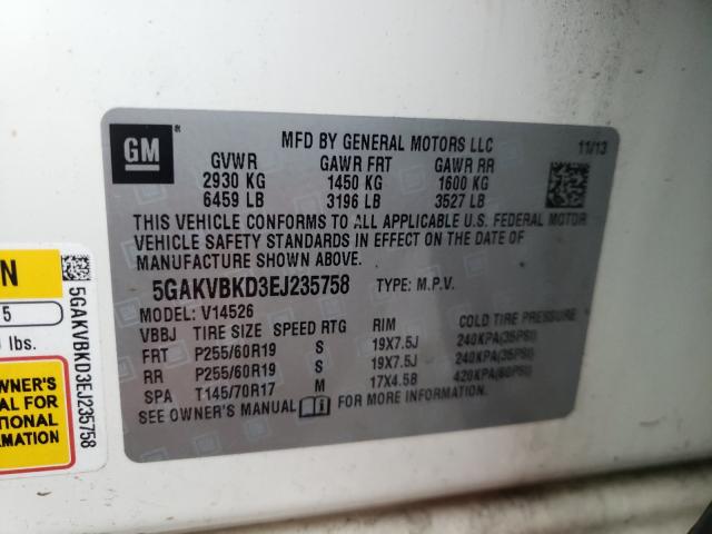 Photo 9 VIN: 5GAKVBKD3EJ235758 - BUICK ENCLAVE 