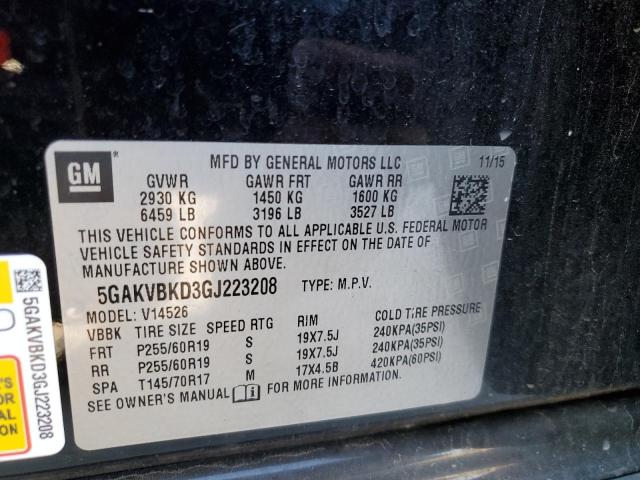 Photo 12 VIN: 5GAKVBKD3GJ223208 - BUICK ENCLAVE 