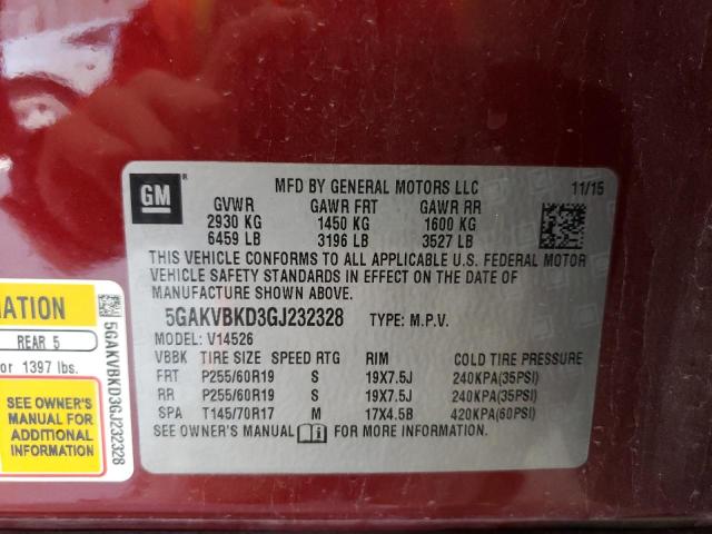 Photo 12 VIN: 5GAKVBKD3GJ232328 - BUICK ENCLAVE 