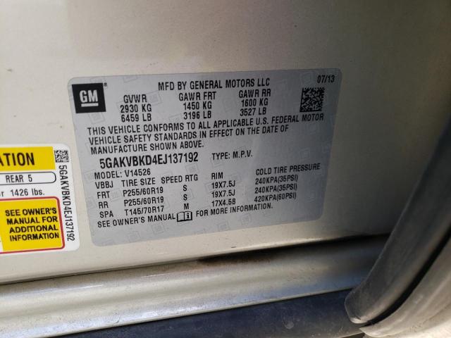 Photo 9 VIN: 5GAKVBKD4EJ137192 - BUICK ENCLAVE 