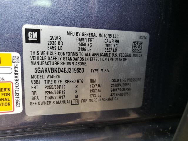 Photo 12 VIN: 5GAKVBKD4EJ319653 - BUICK ENCLAVE 