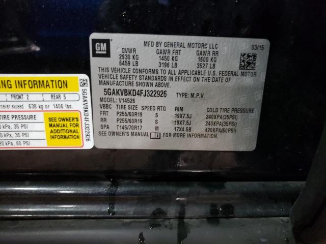 Photo 12 VIN: 5GAKVBKD4FJ322926 - BUICK ENCLAVE 