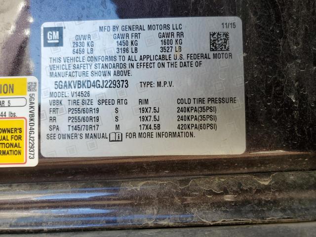 Photo 12 VIN: 5GAKVBKD4GJ229373 - BUICK ENCLAVE 