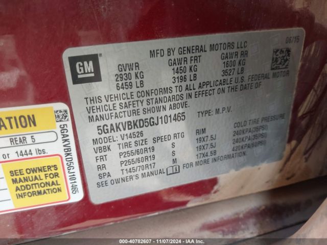 Photo 8 VIN: 5GAKVBKD5GJ101465 - BUICK ENCLAVE 