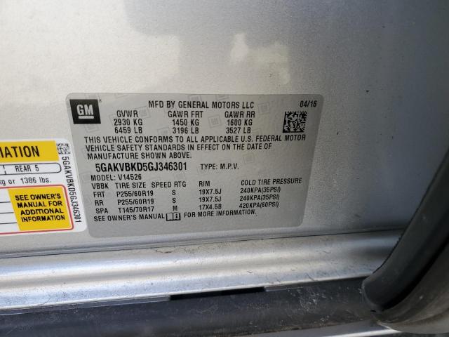 Photo 12 VIN: 5GAKVBKD5GJ346301 - BUICK ENCLAVE 