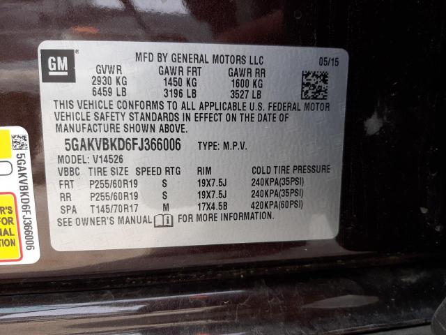 Photo 12 VIN: 5GAKVBKD6FJ366006 - BUICK ENCLAVE 