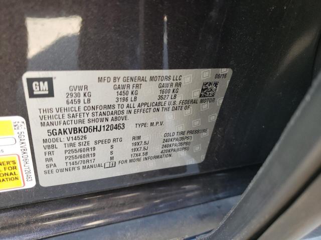 Photo 9 VIN: 5GAKVBKD6HJ120463 - BUICK ENCLAVE 