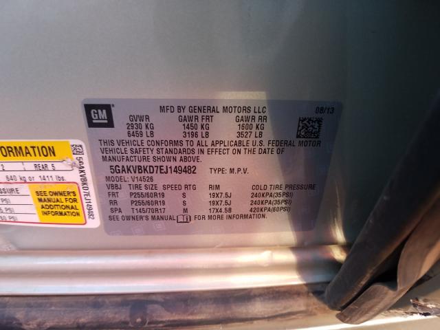 Photo 9 VIN: 5GAKVBKD7EJ149482 - BUICK ENCLAVE 