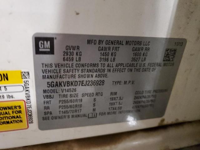 Photo 12 VIN: 5GAKVBKD7EJ236928 - BUICK ENCLAVE 