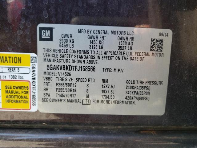 Photo 13 VIN: 5GAKVBKD7FJ168566 - BUICK ENCLAVE 