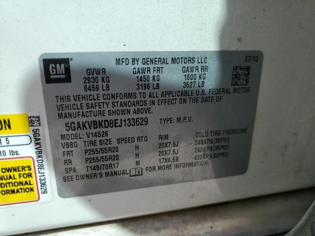 Photo 12 VIN: 5GAKVBKD8EJ133629 - BUICK ENCLAVE 