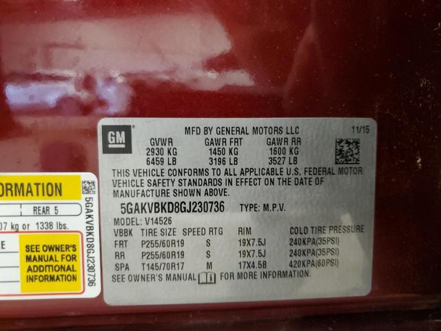 Photo 12 VIN: 5GAKVBKD8GJ230736 - BUICK ENCLAVE 