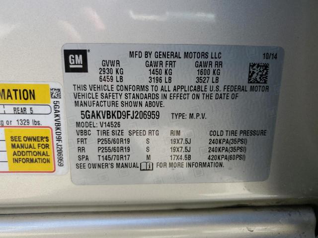 Photo 12 VIN: 5GAKVBKD9FJ206959 - BUICK ENCLAVE 