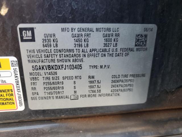 Photo 11 VIN: 5GAKVBKDXFJ103405 - BUICK ENCLAVE 