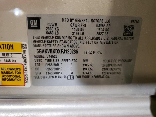 Photo 12 VIN: 5GAKVBKDXFJ120236 - BUICK ENCLAVE 