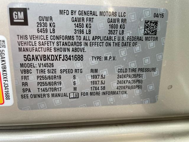 Photo 9 VIN: 5GAKVBKDXFJ341688 - BUICK ENCLAVE 