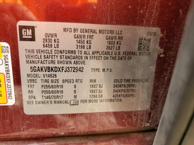 Photo 13 VIN: 5GAKVBKDXFJ372942 - BUICK ENCLAVE 