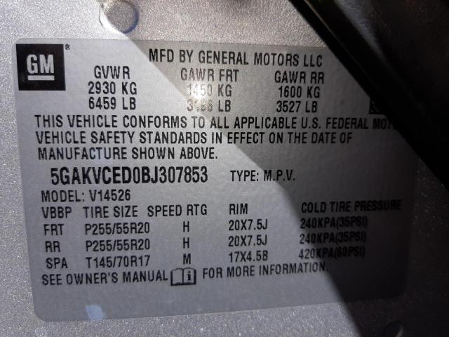 Photo 9 VIN: 5GAKVCED0BJ307853 - BUICK ENCLAVE CX 