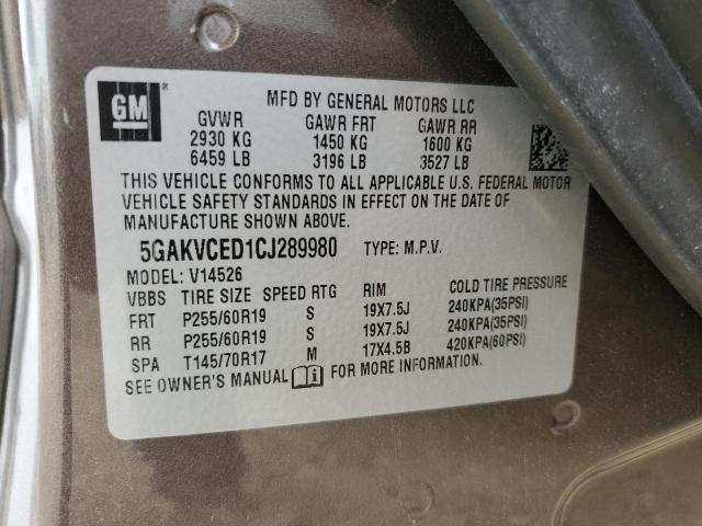 Photo 12 VIN: 5GAKVCED1CJ289980 - BUICK ENCLAVE 