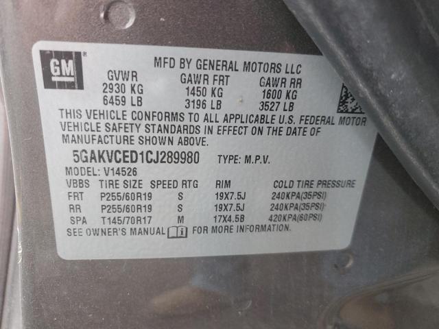 Photo 12 VIN: 5GAKVCED1CJ289980 - BUICK ENCLAVE 