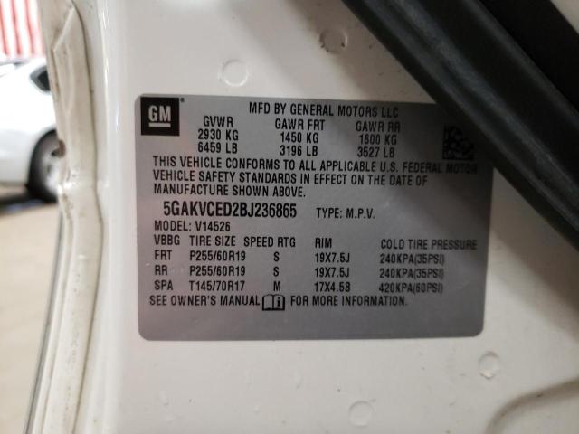 Photo 12 VIN: 5GAKVCED2BJ236865 - BUICK ENCLAVE 