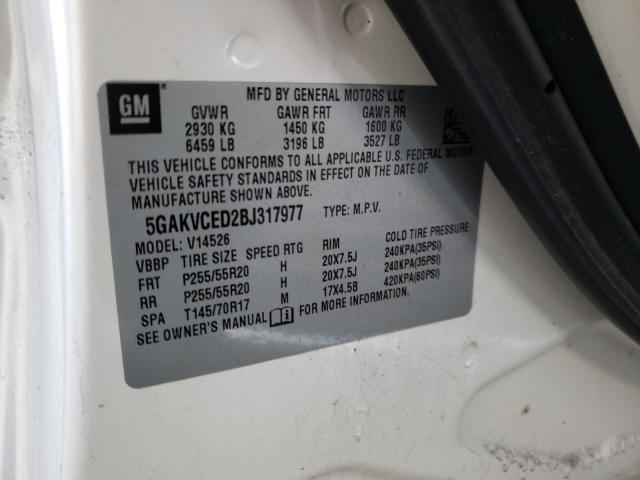 Photo 9 VIN: 5GAKVCED2BJ317977 - BUICK ENCLAVE CX 