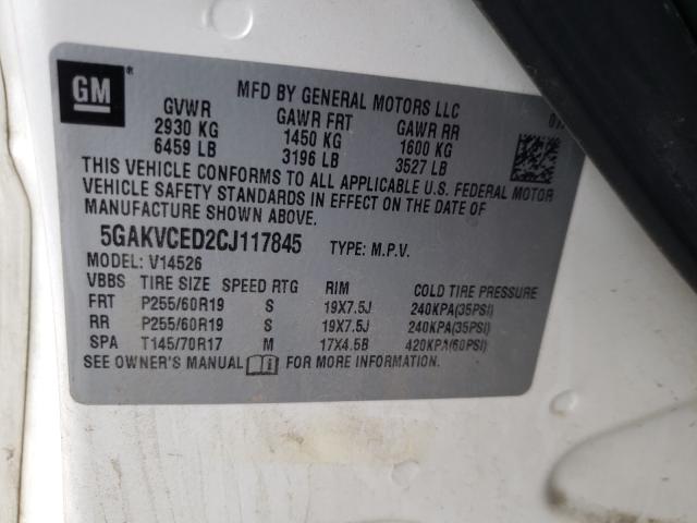 Photo 9 VIN: 5GAKVCED2CJ117845 - BUICK ENCLAVE 