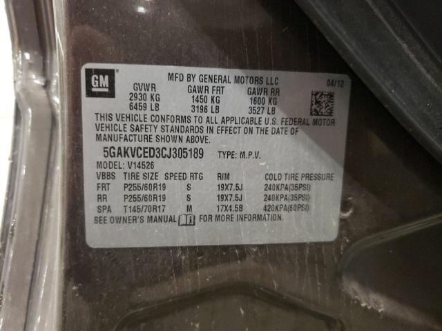 Photo 9 VIN: 5GAKVCED3CJ305189 - BUICK ENCLAVE 