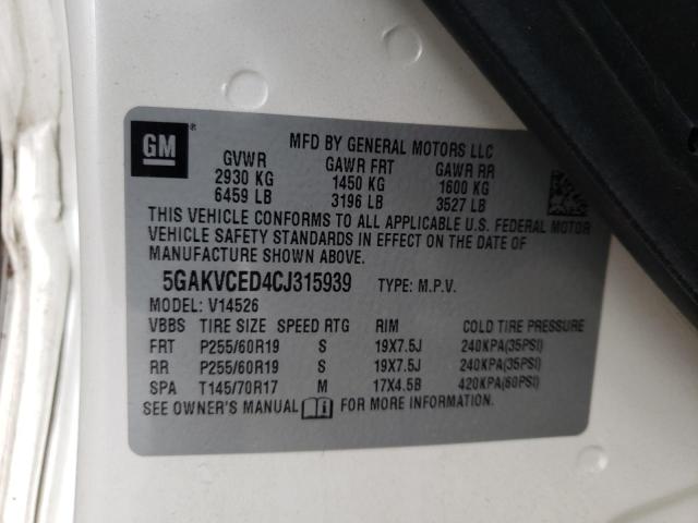 Photo 9 VIN: 5GAKVCED4CJ315939 - BUICK ENCLAVE 