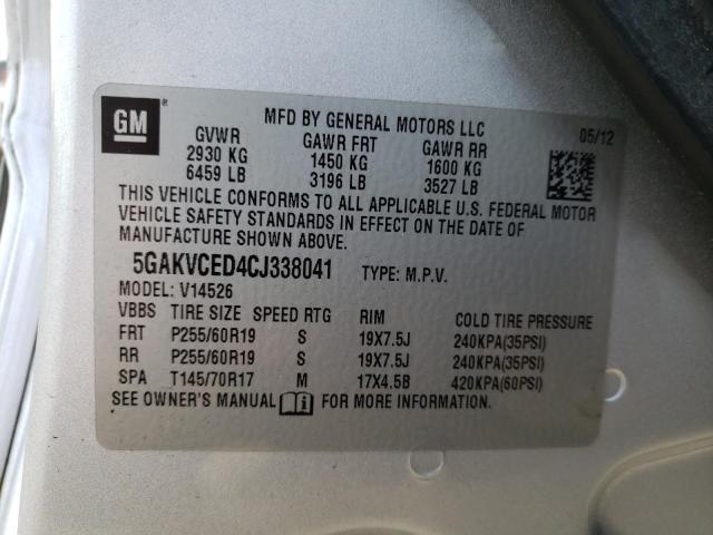 Photo 9 VIN: 5GAKVCED4CJ338041 - BUICK ENCLAVE 