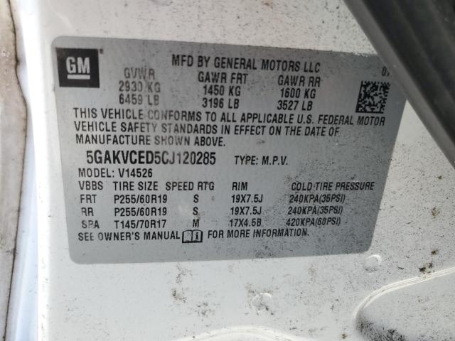 Photo 12 VIN: 5GAKVCED5CJ120285 - BUICK ENCLAVE 