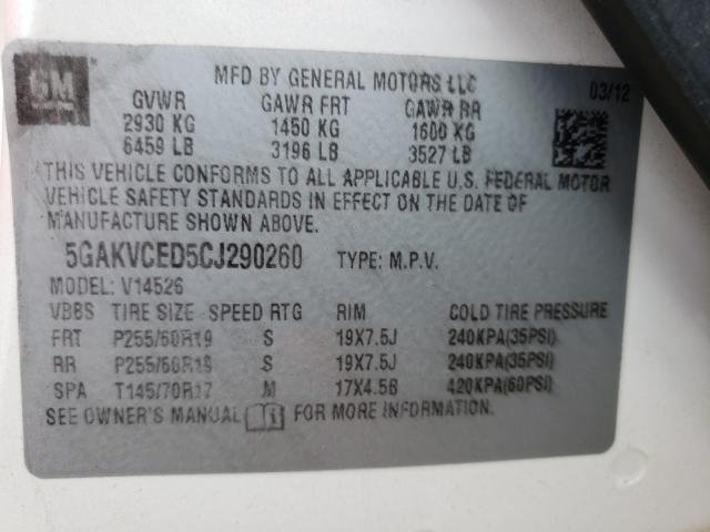 Photo 9 VIN: 5GAKVCED5CJ290260 - BUICK ENCLAVE 