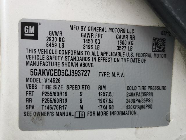 Photo 12 VIN: 5GAKVCED5CJ393727 - BUICK ENCLAVE 