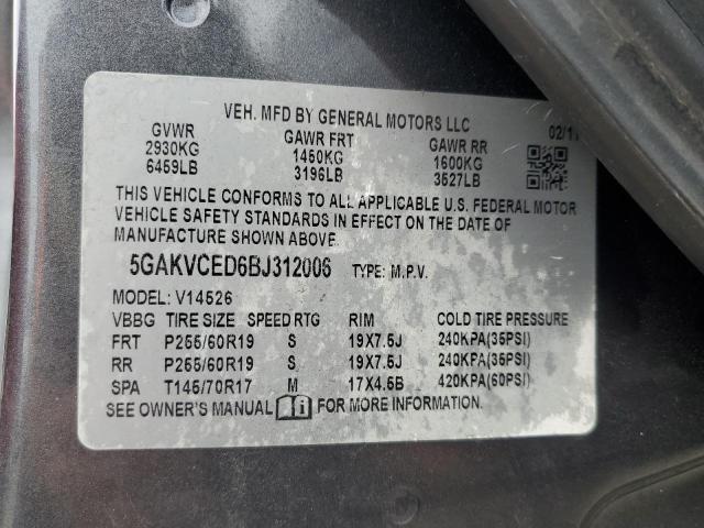 Photo 13 VIN: 5GAKVCED6BJ312006 - BUICK ENCLAVE CX 