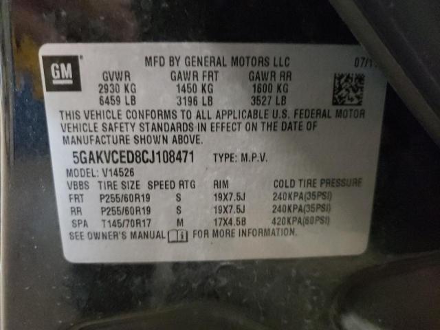 Photo 12 VIN: 5GAKVCED8CJ108471 - BUICK ENCLAVE 