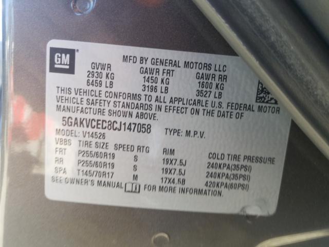 Photo 9 VIN: 5GAKVCED8CJ147058 - BUICK ENCLAVE 