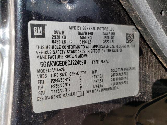 Photo 11 VIN: 5GAKVCED8CJ224690 - BUICK ENCLAVE 