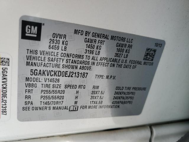 Photo 13 VIN: 5GAKVCKD0EJ213187 - BUICK ENCLAVE 