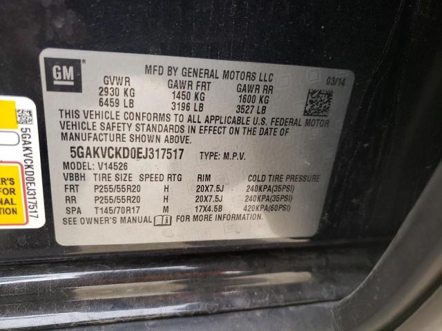 Photo 13 VIN: 5GAKVCKD0EJ317517 - BUICK ENCLAVE 