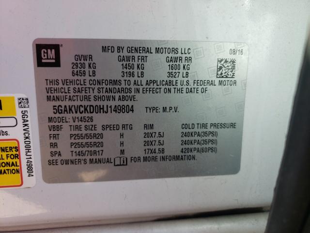 Photo 9 VIN: 5GAKVCKD0HJ149804 - BUICK ENCLAVE 