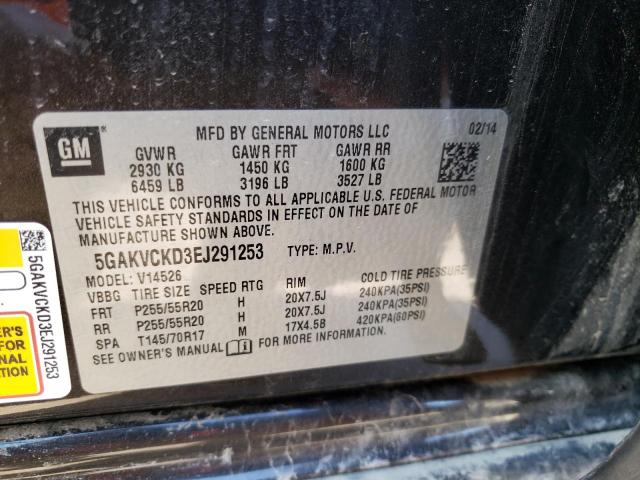 Photo 12 VIN: 5GAKVCKD3EJ291253 - BUICK ENCLAVE 