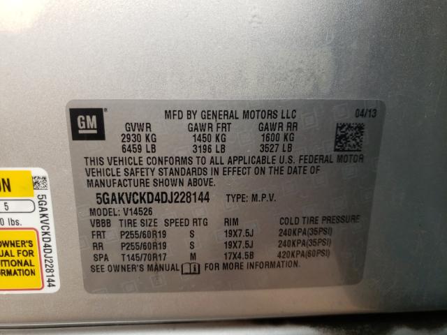 Photo 9 VIN: 5GAKVCKD4DJ228144 - BUICK ENCLAVE 