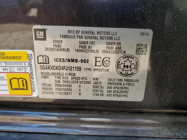 Photo 12 VIN: 5GAKVCKD4FJ121159 - BUICK ENCLAVE 